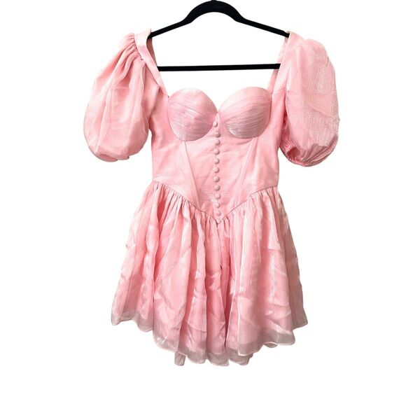 ADEIRLINA Here Comes The Sun Corset Mini Dress Pink NWT XS - Picture 3 of 6